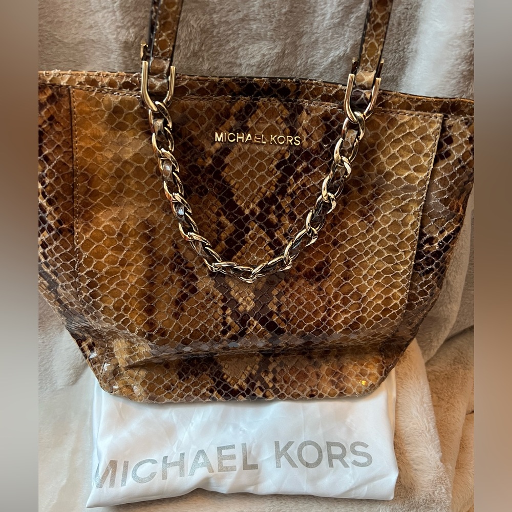 Michael Kors Harper Python Shoulder Bag - image 2